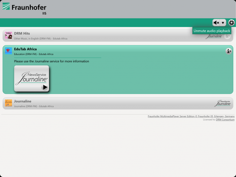 A series of individual screenshots showing how the Edutab DRM demo content is displayed on a tablet device.