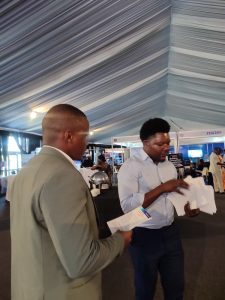 Impressions from eLearning Africa 2026: Edugist showcasing DRM educational solutions and discussing the role of digital radio in education with conference participants. Photos: Edugist.