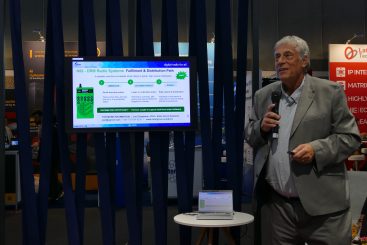 Matthew Phillips, DRM Vice-Chair, presenting the latest developments in DRM receivers and receiver solutions.